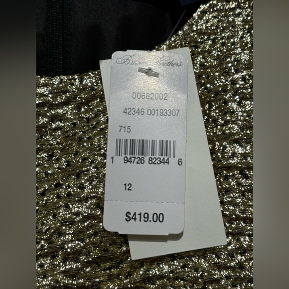 NWT Brooks Brothers Empire Party Dress in Gold size 12 - Picture 13 of 15